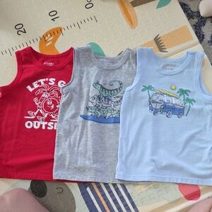 Garanimals Red, Gray, and Blue Kids Tank Tops